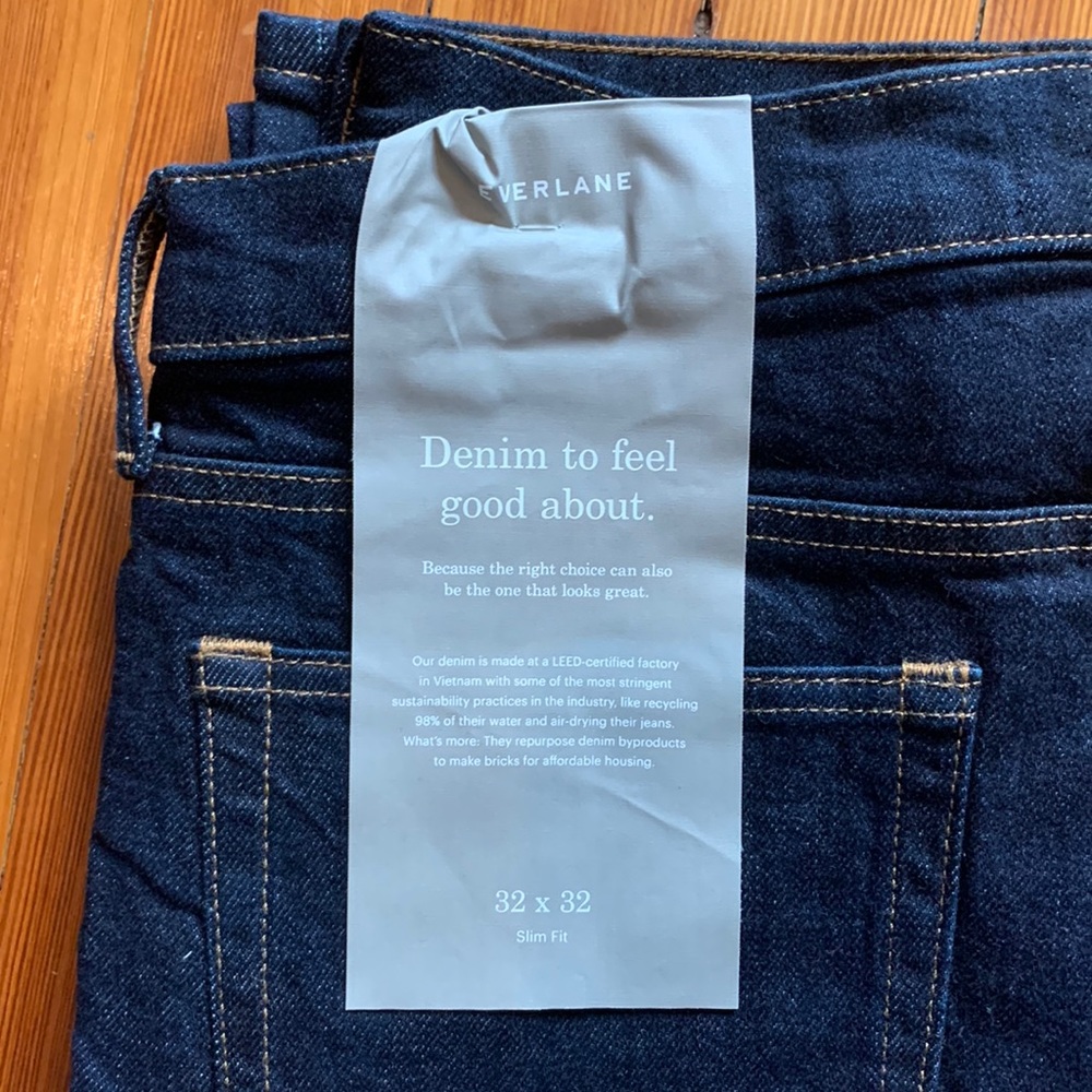 Everlane dark wash denim NWT